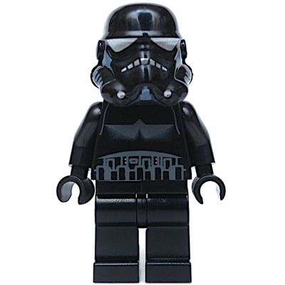 Imperial Shadow Trooper, Short Line on Back, Black, Plain Legs