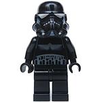Imperial Shadow Trooper, Short Line on Back, Black, Plain Legs