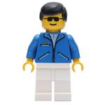 Blue Jacket, White Legs, Black Hair