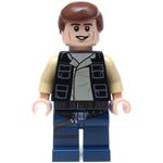 Han Solo, Black Vest, Dark Blue Legs, Smooth Hair, Cheek Lines