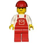 Man, Red Overalls, Red Hard Hat (3626b Head)