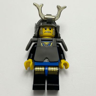 Shogun, Armor and Helmet with Horn, Blue and Black Robe