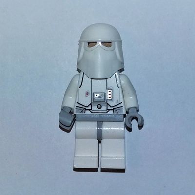 Snowtrooper, Light Bluish Gray Hips, Printed Black Head, Light Bluish Gray Hands