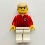 Soccer Player Red Torso, White Legs #10