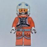 Rebel Pilot Snowspeeder, Orange Flight Suit, White Helmet, Orange and Yellow Visor