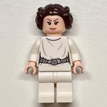 Princess Leia, White Robe, Dark Brown Hair, Decorative Belt, Dual Sided Head Closed Mouth / Smile