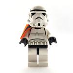 Sandtrooper Squad Leader / Captain, Orange Pauldron, Neck Bracket, Plain Yellow Head