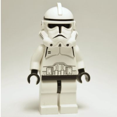Clone Trooper, Phase II Armor, Plain Black Head, Black Mouth
