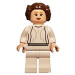 Princess Leia, White Robe, Dark Brown Hair, Plain Belt