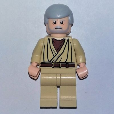 Obi-Wan Kenobi, Old, Tan Robes, Hair, White Pupils, Gray Beard, 3626bpr0638