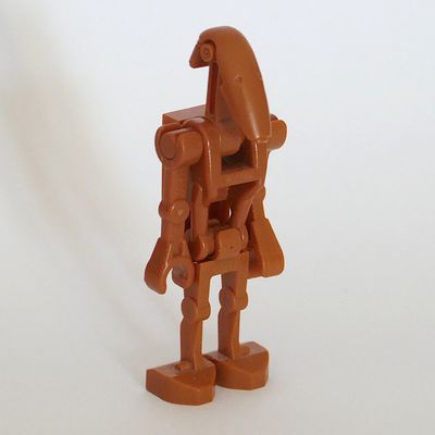 Battle Droid, Dark Orange, One Straight Arm, One Bent Arm, 1 x 2 Plate on Back