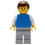Man - Blue Shirt, White Arm, Light Gray Legs
