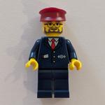 Conductor - Dark Blue Jacket, Dark Blue Legs, Dark Red Hat, Glasses, Beard