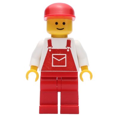 Man - White Torso, Red Overall, Red Cap (3626b Head)