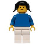 Woman - Blue Torso, White Legs, Black tails