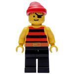 Pirate - Red/Black Stripes, Black Legs, Red Bandana, Eyepatch (Old)