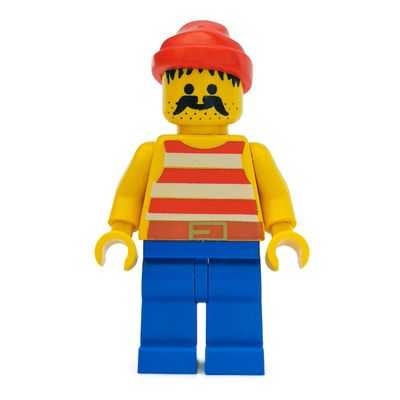 Pirate - Red Stripes, Blue Legs, Red Bandana, 3626b