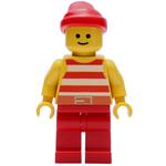Pirate - Red Stripes, Red Legs, Red Bandana
