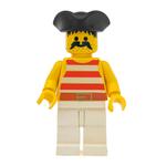 Pirate - Red Stripes, White Legs, Black Tricorne