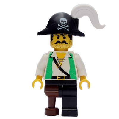 Pirate - Green Vest, Peg Leg, Black Bicorne