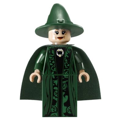 Professor Minerva McGonagall, Dark Green Robes, Hat, and Cape