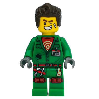 Douglas Elton / El Fuego, Green Outfit with Hair