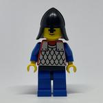 Knight (Scale Mail on Red) - Blue Arms, Blue Legs, Black Neck-Protector