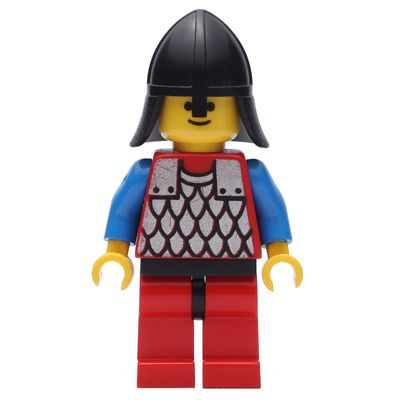 Knight (Scale Mail on Red) - Blue Arms, Red Legs, Black Neck-Protector