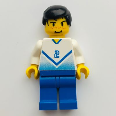 Soccer Player White Torso, Blue Legs #2