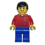 Soccer Player Red Torso, Blue Legs, #8