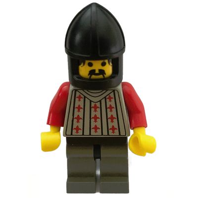 Knight (Fright Knights) - Dark Gray Legs, Black Chin-Guard