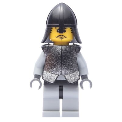 Knight (Knights Kingdom I) - Light Bluish Gray Legs, Armor, Black Moustache