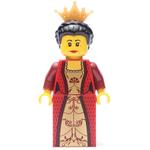 Queen - Red Torso, Red Slope for Legs, Black Hair