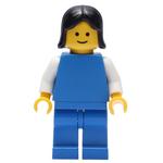 Woman, Blue Torso with White Arms, Blue Legs, Black Hair