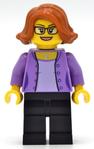 Medium Lavender Torso, Black Legs, Dark Orange Hair
