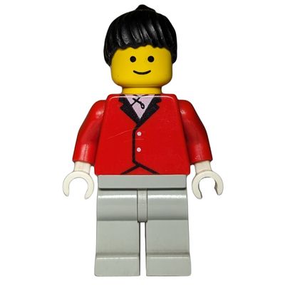 Woman, Red Riding Jacket, Light Gray Legs, Black Hair