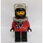 Diver, Man, Red Wetsuit, Black Helmet with Mask, Airtank, Stubble