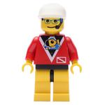 Marine Explorer, Red Shirt with Divers Logo, White Cap, Glasses and Headset
