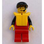 Marine Explorer, Red Shirt with Divers Logo, Red Legs, Black Cap, Yellow Life Vest, Headset