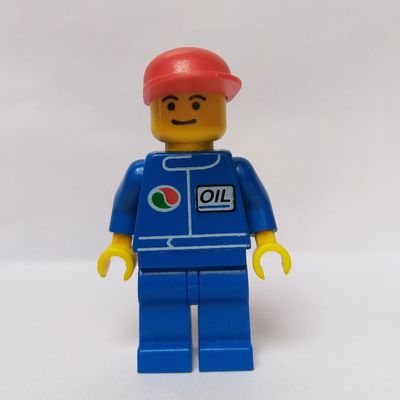 Racer, Blue Jacket with Octan Logo, Blue Legs, Red Cap