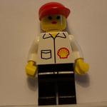 Woman, White Shirt with Shell Logo, Red Cap