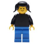 Woman, Plain Black Torso, Blue Legs, Black Hair
