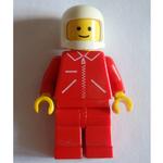 Man, Red Jacket with Zipper and Pockets, Red Legs, White Helmet