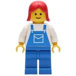 Woman, Blue Overalls, Red Hair