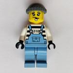 Criminal, Medium Blue Overalls over Prison Shirt