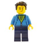 Dark Azure Torso, Dark Blue Legs, Dark Brown Hair
