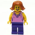 Bright Pink Torso, Dark Purple Legs, Dark Orange Hair