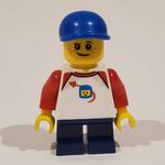 Boy, Classic Spaceman on Shirt, Short Dark Blue Legs, Blue Cap