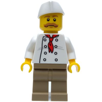 Chef, Red Neckerchief, Dark Tan Legs, Butchers Hat