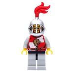 Lion Knight, Helmet with Grille and Red Plume